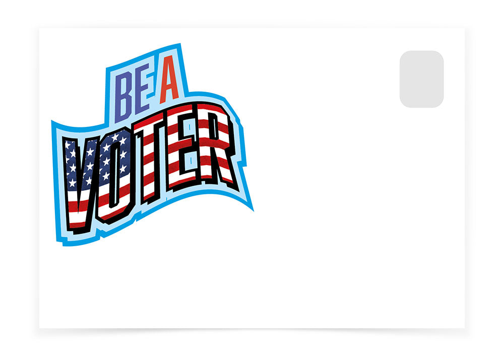 Be a Voter - Flag Font Wavy