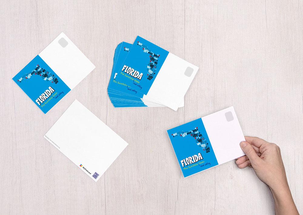 100 Blank "Go Vote" Clipboard Postcards - 4x6" Bulk Pack For Voter Outreach, Made In USA - View #3