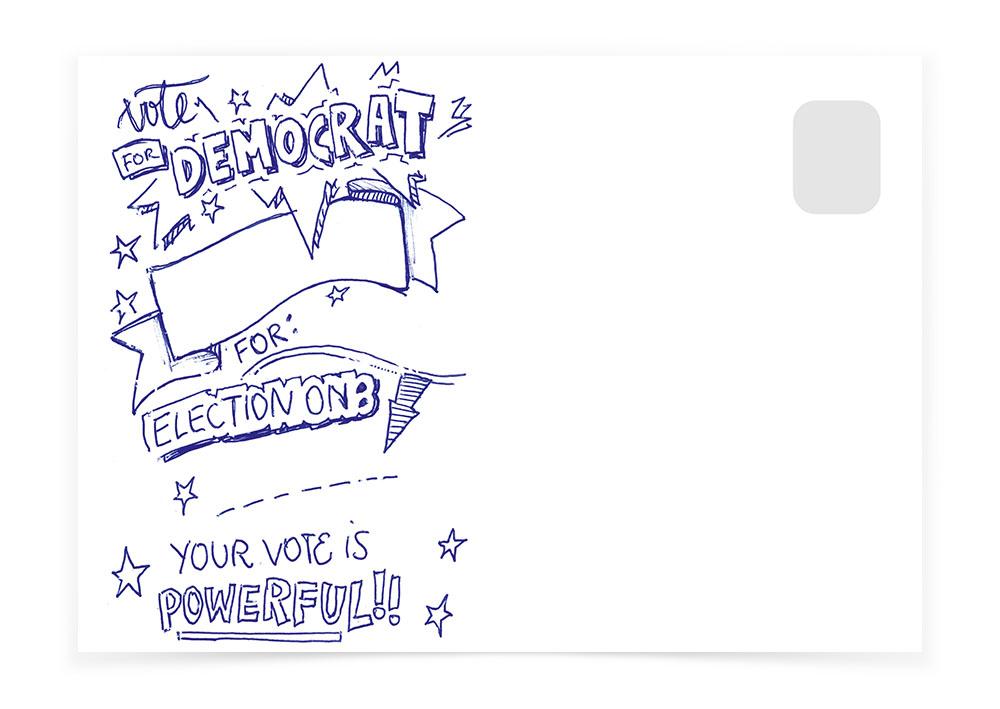 Vote - Democrat - Postcards to Voters