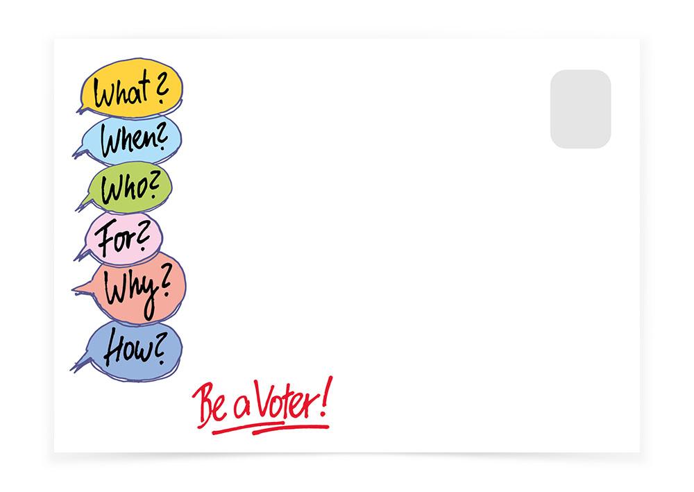 Vote Questionnaire Bubbles - Postcards to Voters