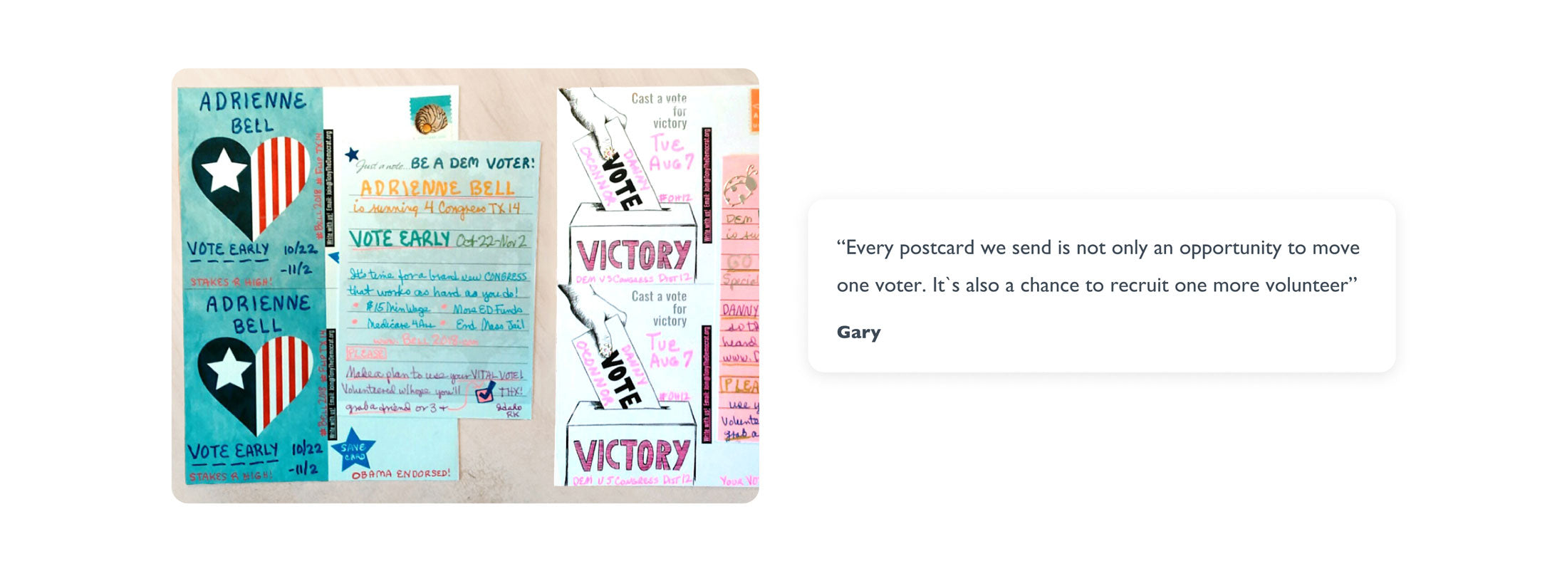 Postcards to Voters experience