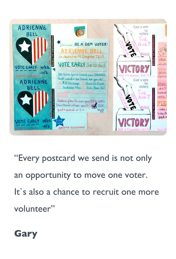 Postcards to Voters Experience