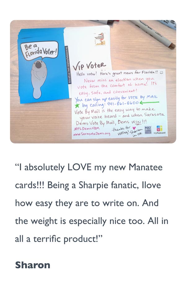 Postcards to Voters Sample