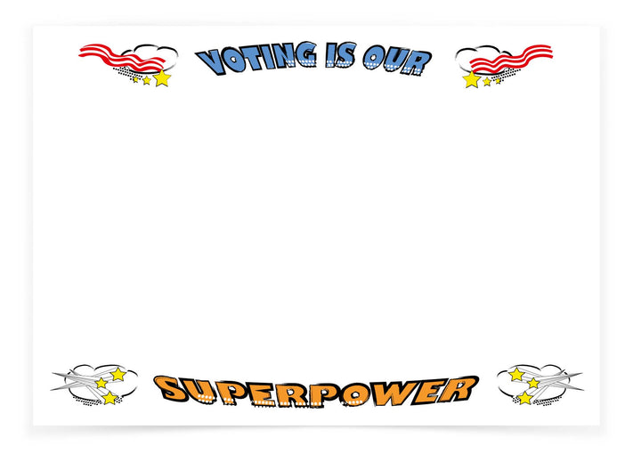 Volunteer Natasha Poppe - Voting is our Superpower Bold