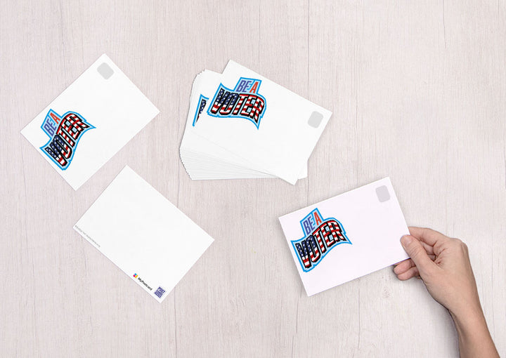 Be a Voter - Flag Font Wavy