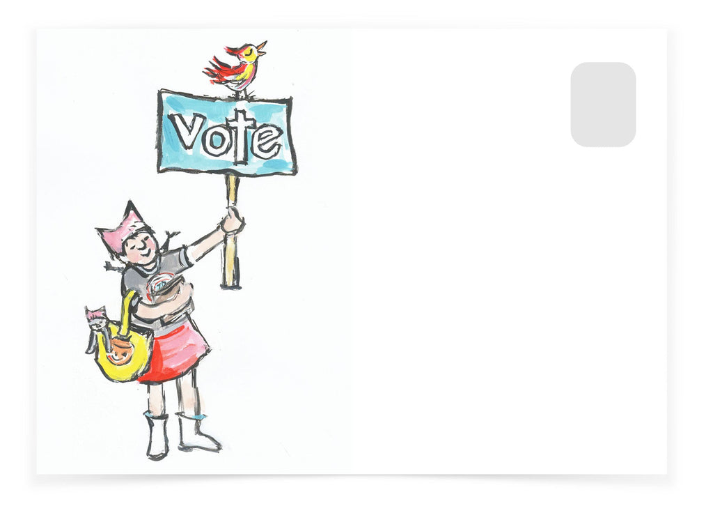 Volunteer Michelle Edwards - Kitten Hat Girl Vote!
