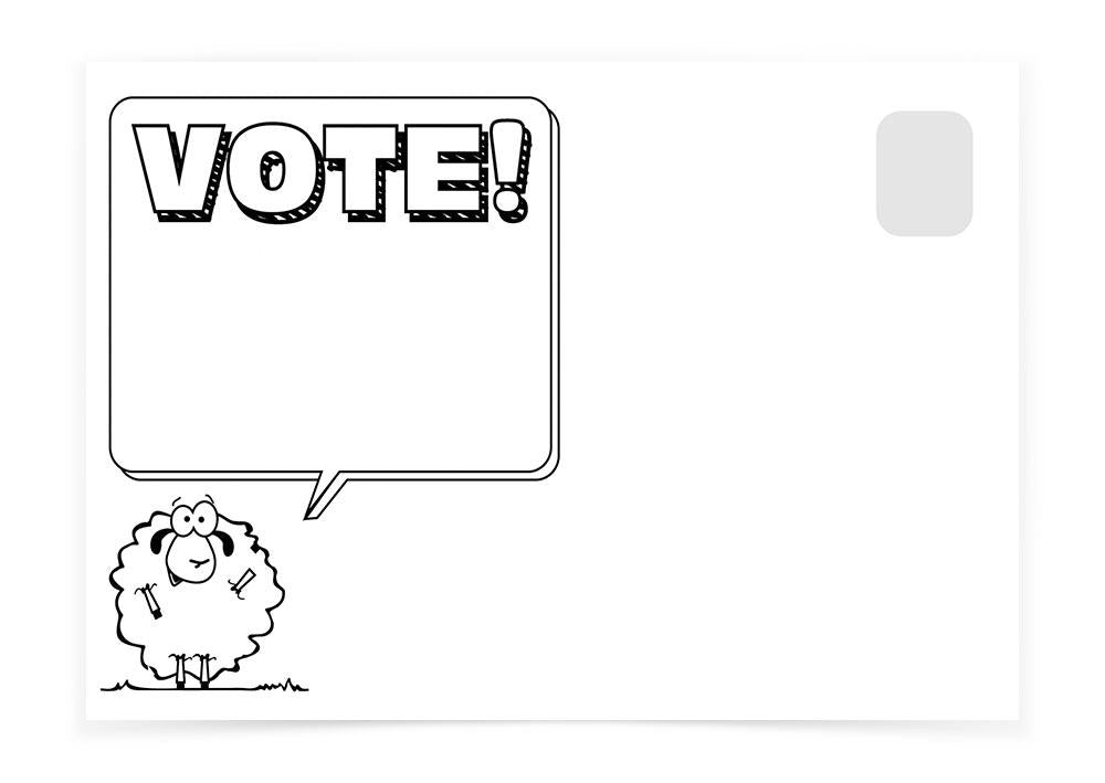 VOTE! SHEEP - Postcards to Voters