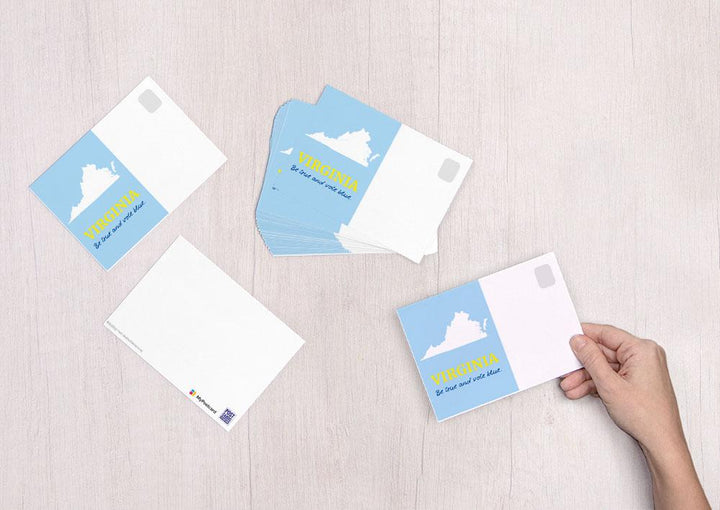 Virginia - Be True and Vote Blue - Postcards to Voters