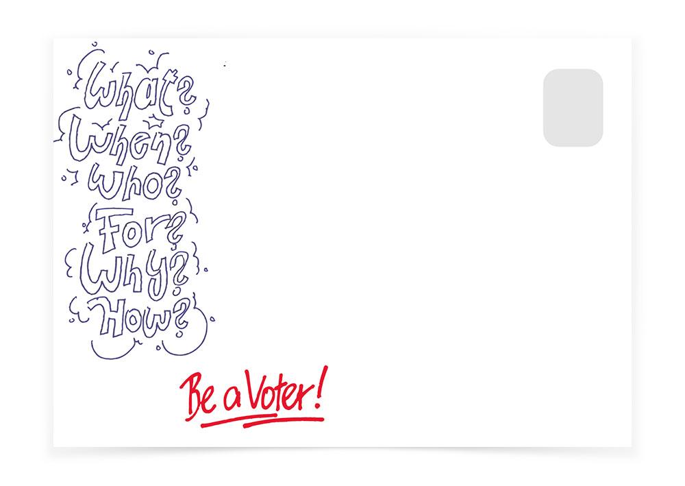 Vote Questionnaire Sketch - Postcards to Voters